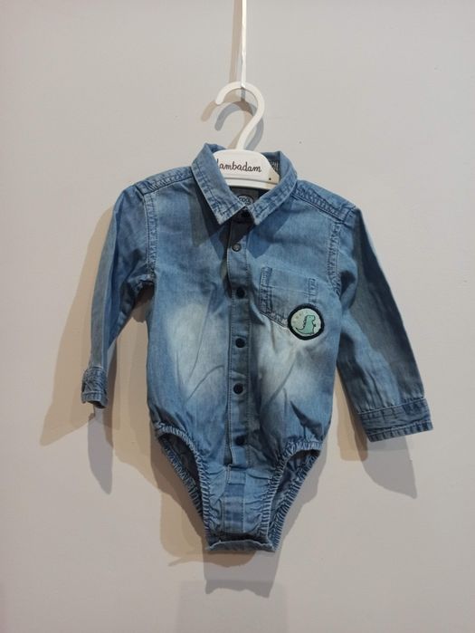 Koszulobody body koszulowe jeans bawełniane 68 Cool Club