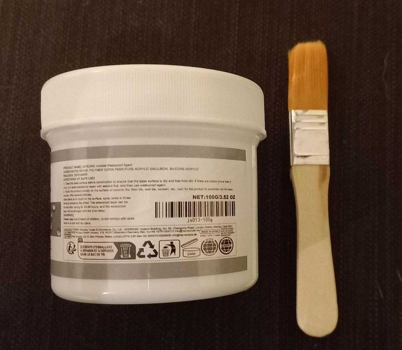 Agente Impermeável Transparente 100g + Pincel