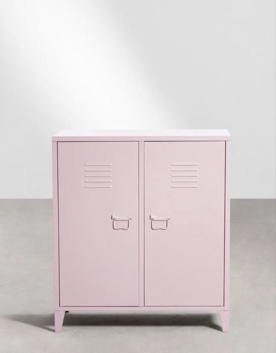 Aparador armário 80×40 cm com 2 portas em aço Pohpli