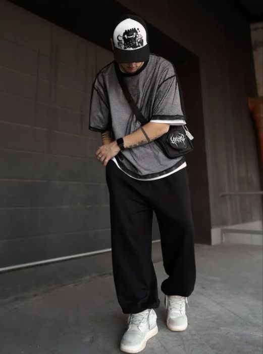 Спортивные штаны оверсайз черные