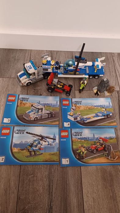 Lego zestaw policyjny 60049 laweta oraz helikopter
