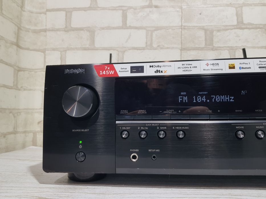 7.2 AV ресивер DENON AVR S970H 7x125 Вт HDMI Wi-Fi Bluetooth, 8K