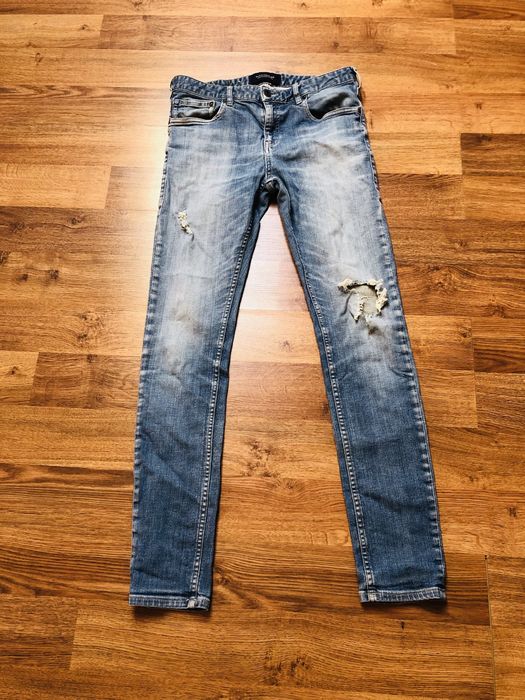 Scotch & Soda Jeansy spodnie z dziurami przetarciami 29/32 L