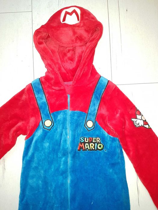 Piżama  pajacyk kombinezon Super Mario BROS 9-10 L  134-140