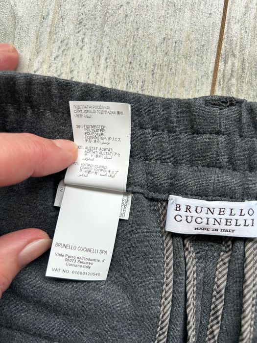 Brunello Cucinelli оригінал люксові брюки джогери графіт Made in Italy IT40