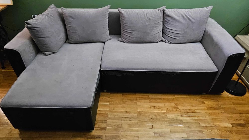 Sofa narożnik szara