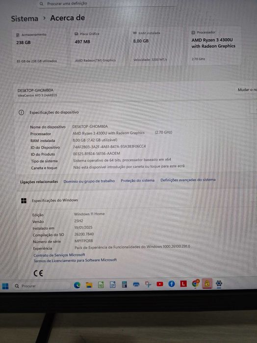 Computador IdeaCentre AIO3 24ARE05