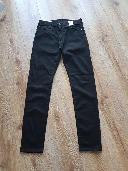 Levi's 512 jeansy spodnie rurki męskie W30 L32 czarne dżinsy jeans i