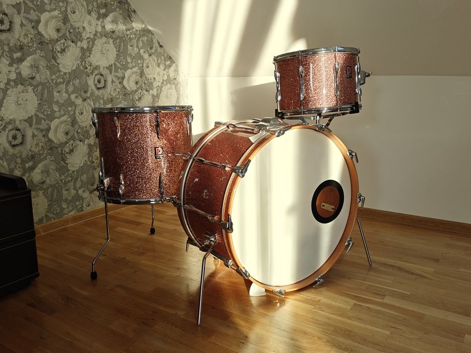 Premier Elite 24 14 16 Vintage Mahoń England Perkusja Bębny Werbel