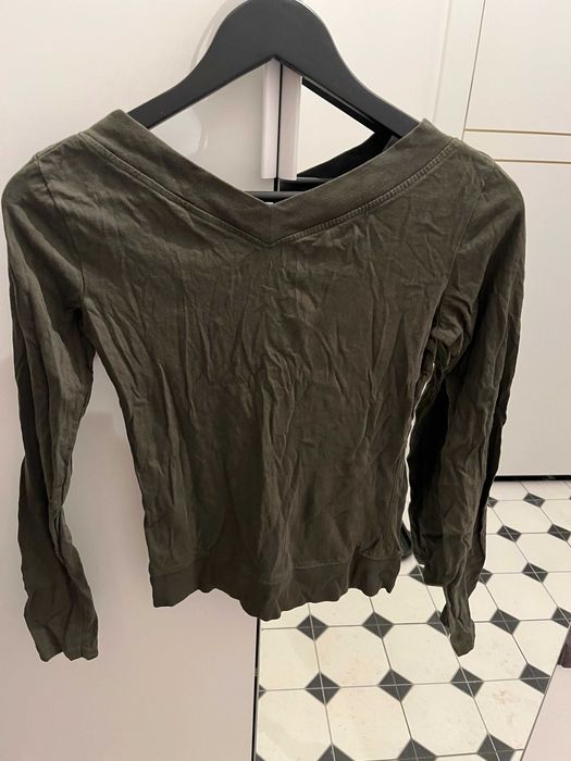 Bluzka koszulka khaki Terranova, rękaw 3/4 Rozm. S