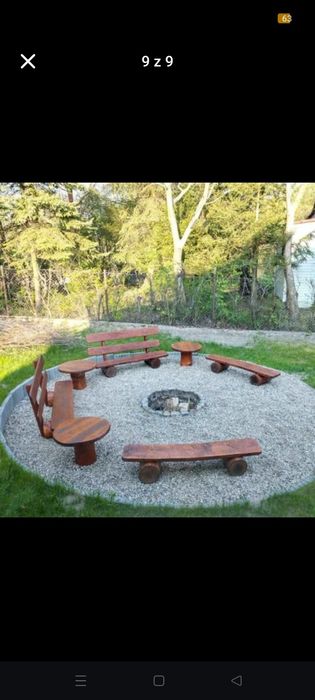 Piękne ławki biesiadne - ogród, działka, altana