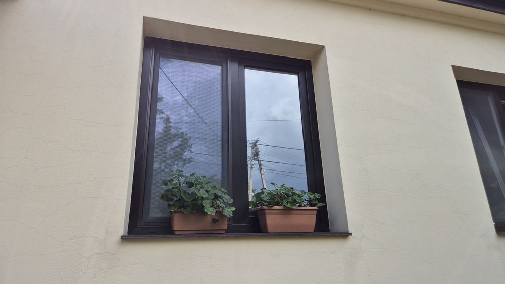 Okna 11szt.plastikowe ciemny dąb