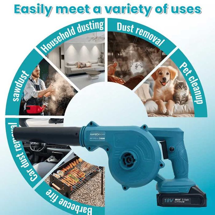 Soprador e Aspirador de Folhas Sem Fios 2