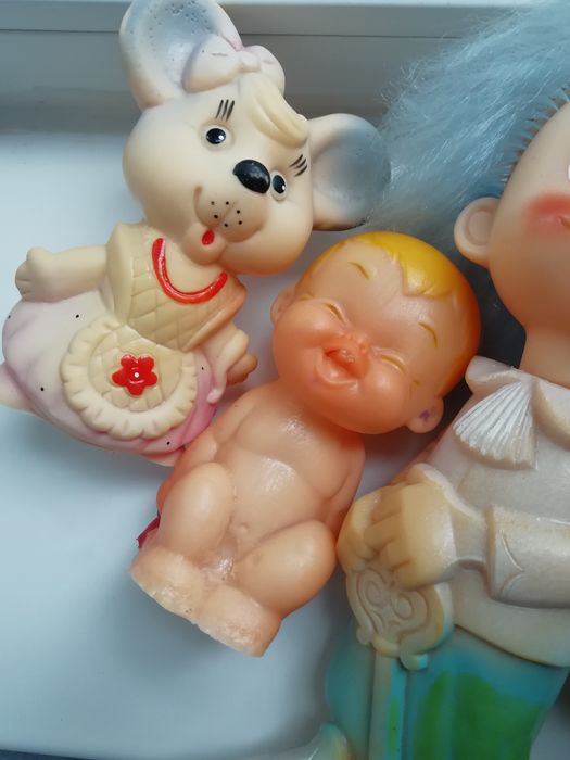 лот резиновые игрушки СССР красная шапочка буратино мышка свинка