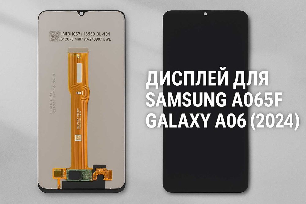 Дисплей для Samsung A065F Galaxy A06 (2024) з чорним сенсором