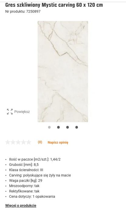 Gres szkliwiony Mystic carving 60 X 120 cm
