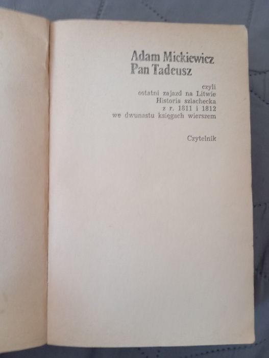 Pan Tadeusz Adam Mickiewicz