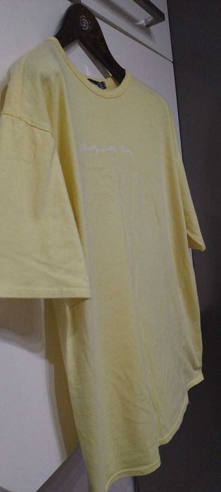 T-shirt  damski  bawełniany żółty.