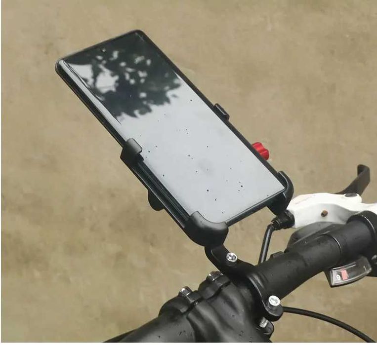 Uchwyt rowerowy dotelefonu na telefon nawigację metalowy na kierownik