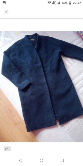 Top Secret PŁASZCZ 40 wełna długi oversize