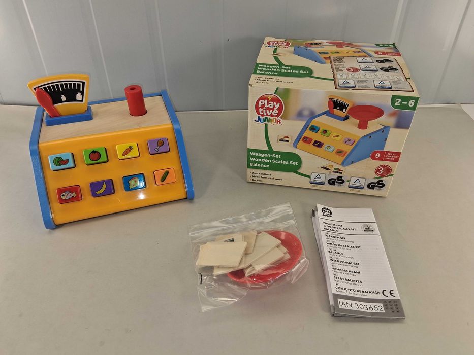 N170 Playtive Junior Drewniana Waga Sklepowa Balans Warzywa Owoce