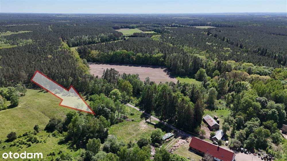 Działka budowlana na wsi ok. 50 km od morza i Miel