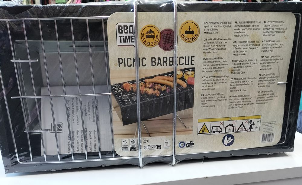 Grill piknikowy, składany