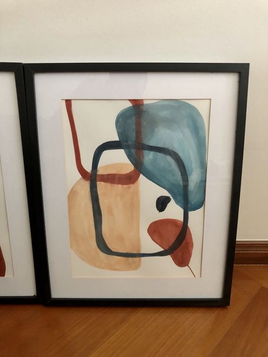 3 pinturas abstrata