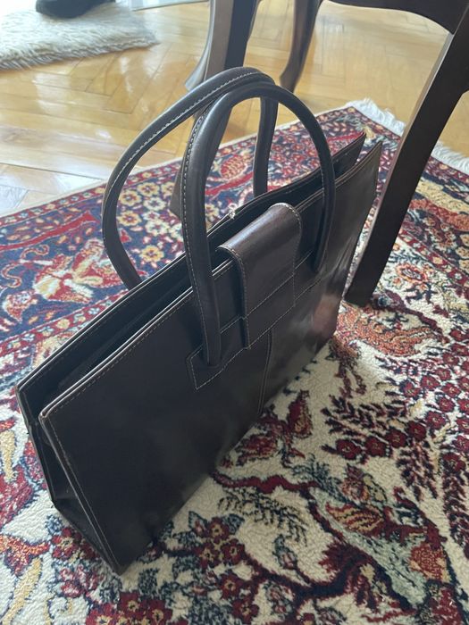 Torba skórzana brązowa