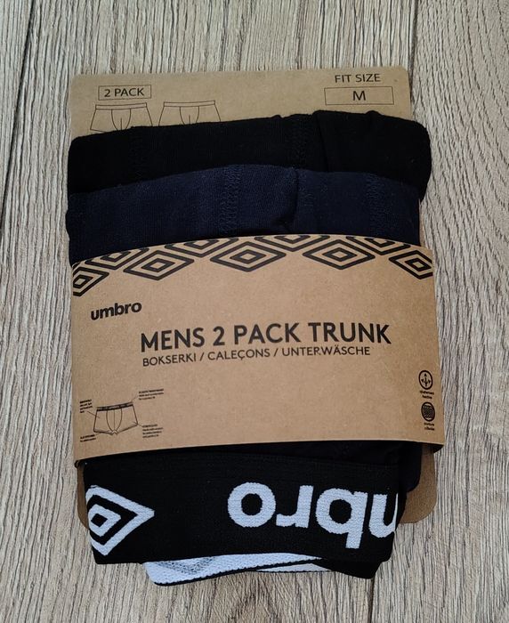 Majtki bokserki męskie 2 pary czarne granatowe Umbro M nowe