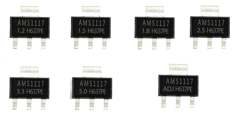 Набор регулятора напряжения AMS 1117 (всего 7 штук)