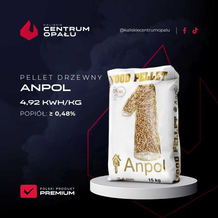Pellet Drzewny ANPOL A1 ENplus 975kg