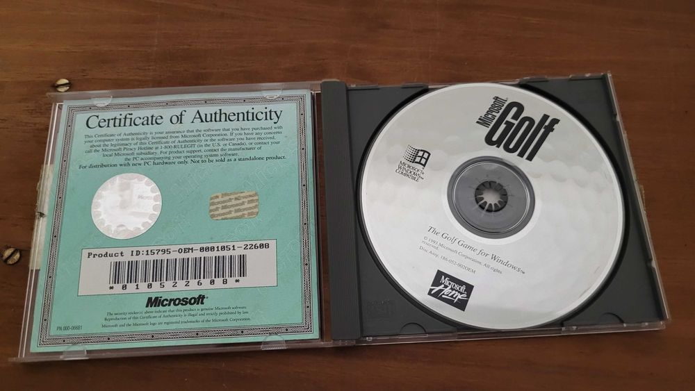 Jogo Microsoft Golf PC - vintage