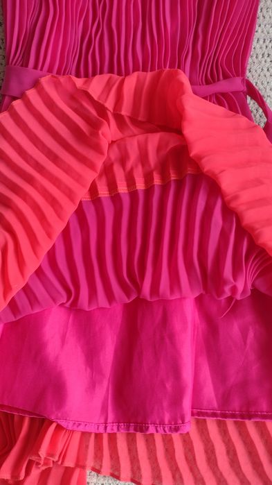 Ted Baker sukienka plisowana r. 116, 122, 128 różowa wizytowa wesela i