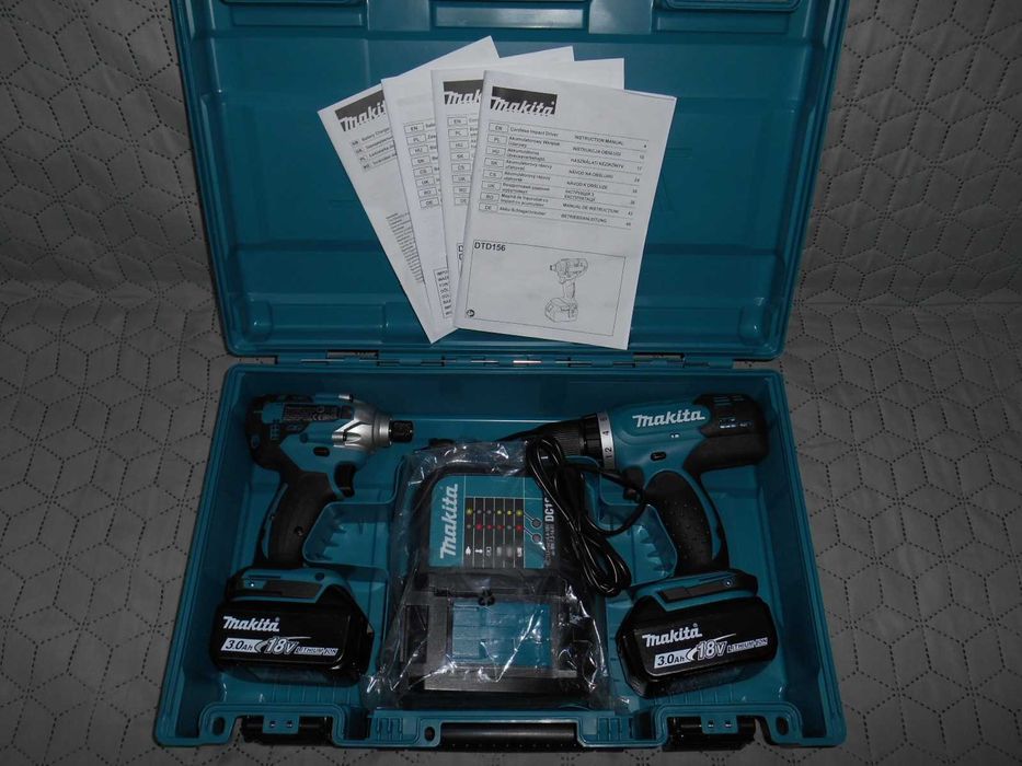 NOWA MAKITA 18V wkrętarka i zakrętarka, 2x akum, ladowarka, walizka