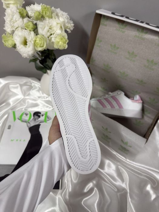 Жіночі кросівки Adidas Superstar Knotted Rope White Clear Pink адідас суперстар