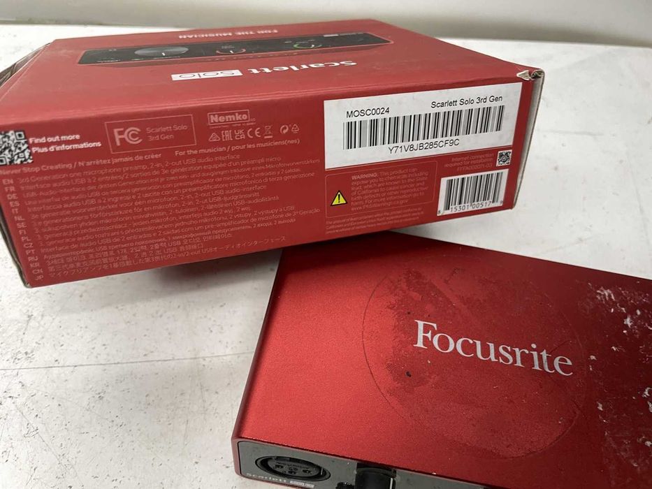 Звукова карта Focusrite Scarlett Solo 3rd Gen аудиоинтерфейс USB-C