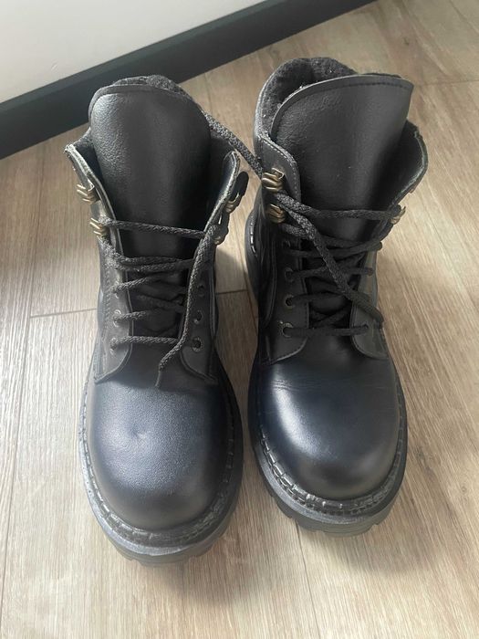 nowe skórzane, ocieplane buty zimowe męskie r. 41 / 42