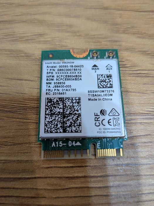Karta WIFI INTEL model: 9462NGW