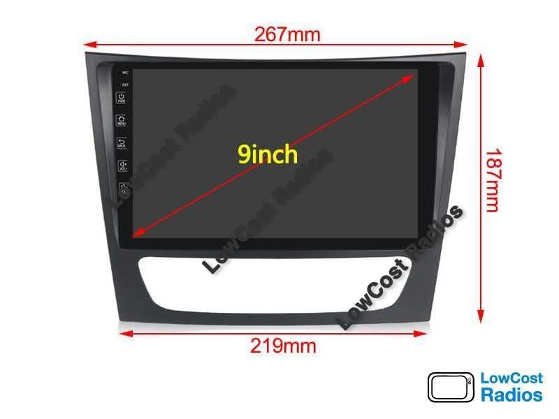 Auto Rádio GPS Mercedes Benz 9'' Classe E W209 W219 W211 - ANDROID 15