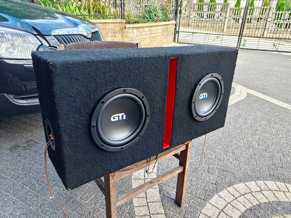 Skrzynia tuba basowa bassowa subwoofer dual 2x Crunch GTI84, Wysyłka darmowa!