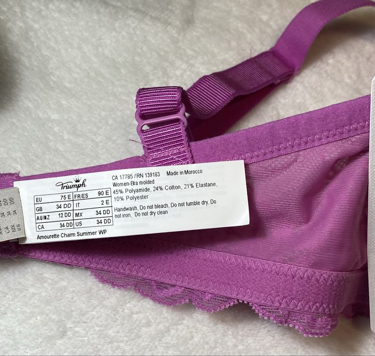 Biustonosz Triumph Amourette Charm Summer WP 75E - nowy z metką, liliowy