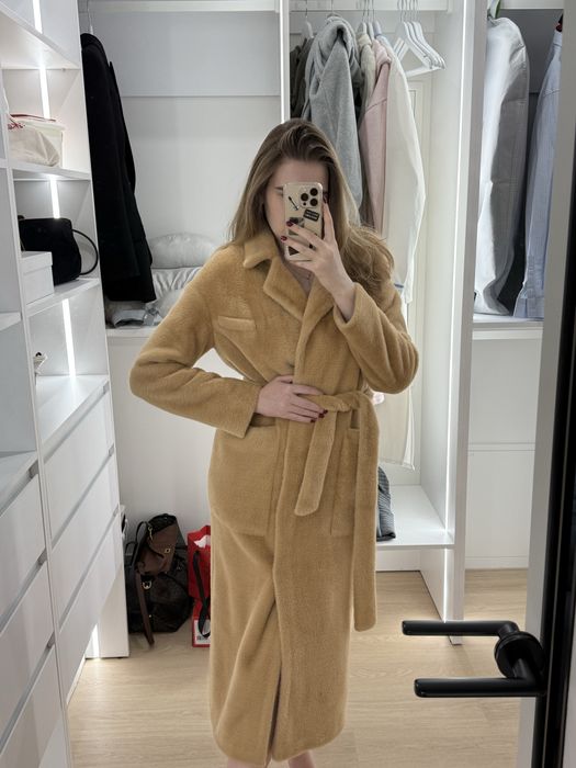 Пальто довге, ангора 70% wool в жакетноту стилі Bazhane