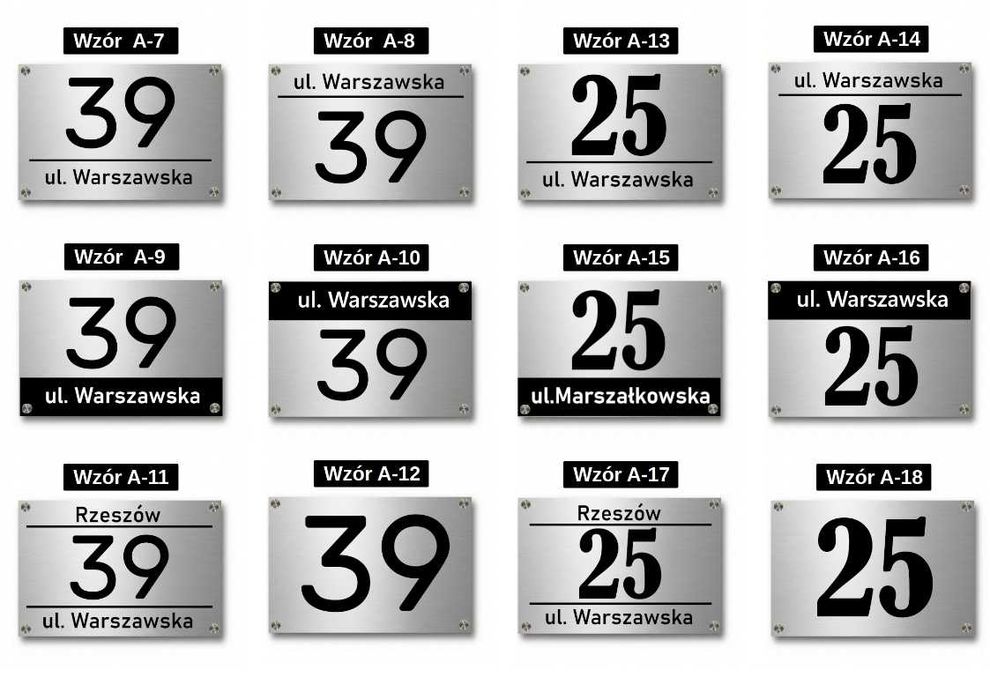 Numer Na Dom NIERDZEWNY Tabliczka z numerem domu