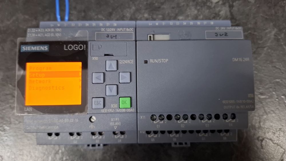 Sterownik PLC Siemens BM 12/24 RCE z modulem rozszerzen DM 16 24 R