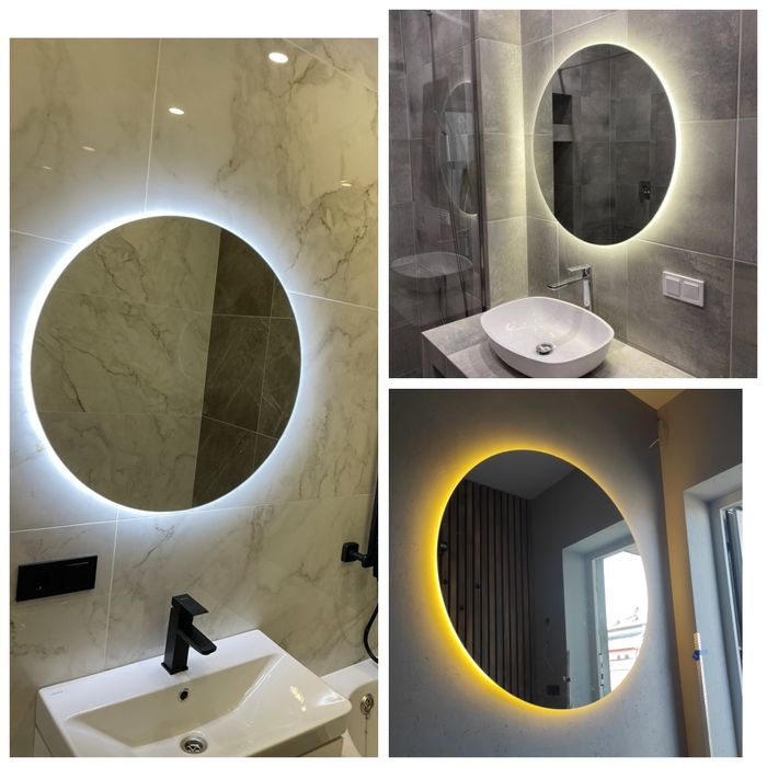 Дзеркало з ледь підсвіткою в ванну або спальну кімнату