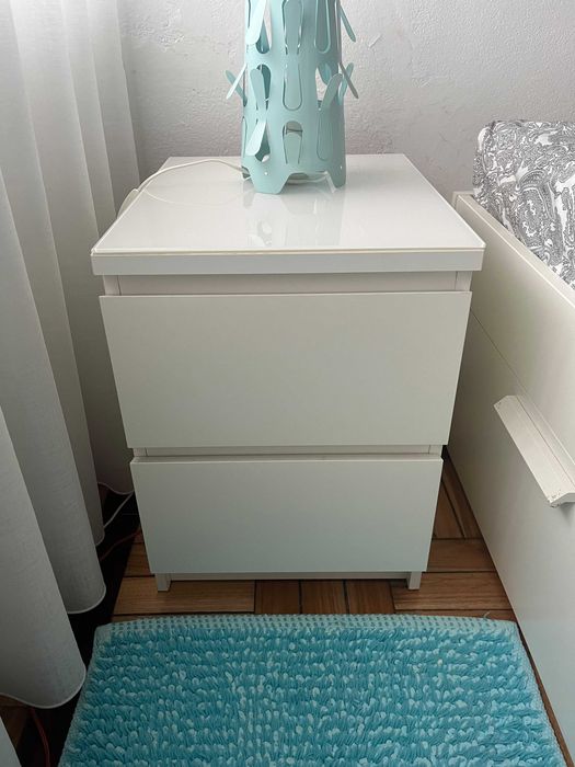 Cama casal com estrado e colchão