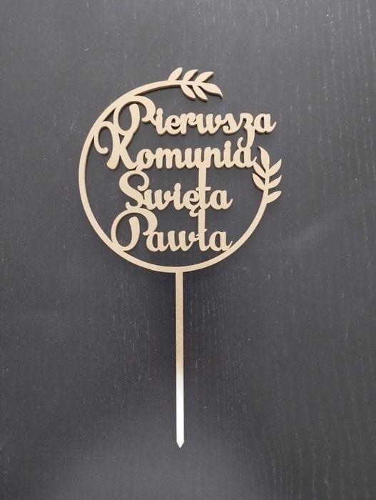 Topper komunia święta z imieniem Paweł