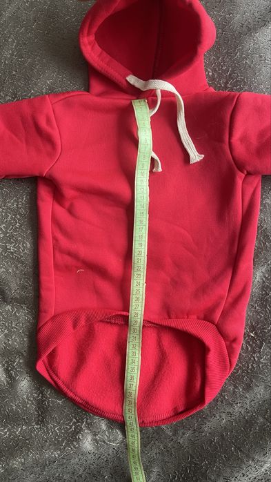 Одяг для собак, котів, червоне худі, олень