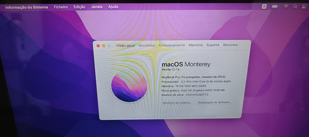 MacBook Pro 13 i5 16GB RAM 1TB Monterey Bateria Nova